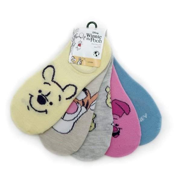 Disney Accessories - Winnie the Pooh Womens No Show Socks Liners Piglet Tigger Eeyore Fun Pastel Gift